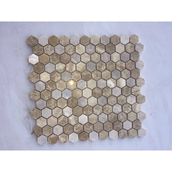 Mosaico su rete Materia Beige - 30x30 Cm